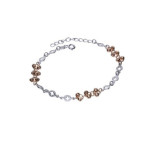 Srebrna złocona bransoletka 925 z kuleczkami 3,08g