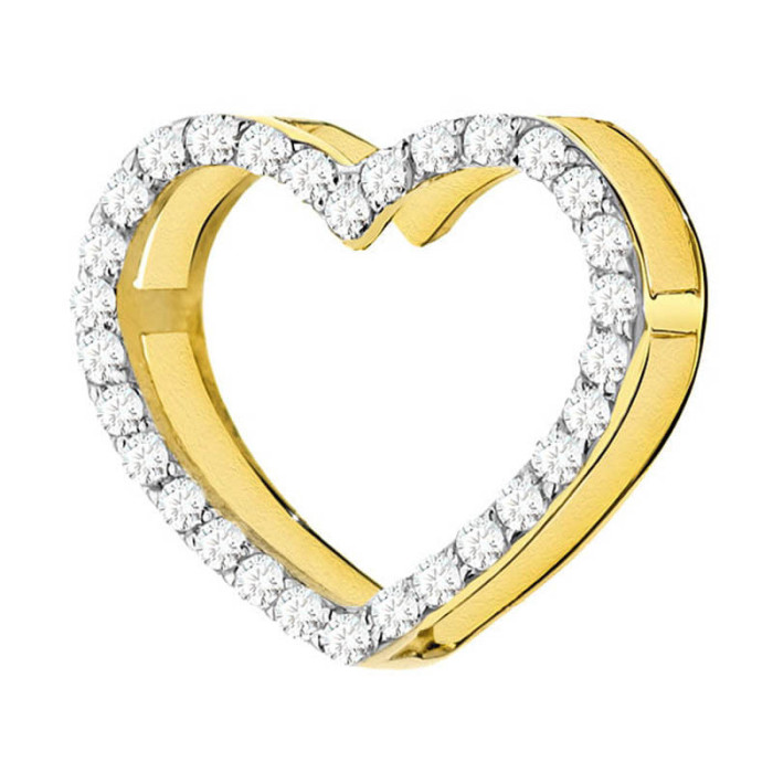 Złota przywieszka 585 przewlekane z diamentami Złota przywieszka 585 przewlekane z diamentami