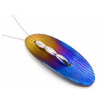 SREBRNY NASZYJNIK GWIAZD 925 TYTANOWY OWAL 45cm
