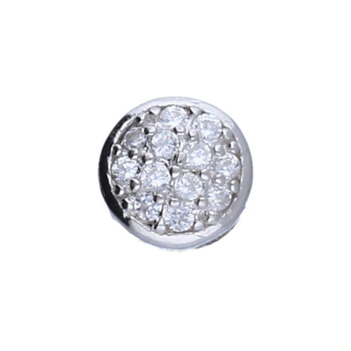 Srebrna zawieszka 925 charms okrągła z cyrkoniami 0,51g Srebrna zawieszka 925 charms okrągła z cyrkoniami 0,51g