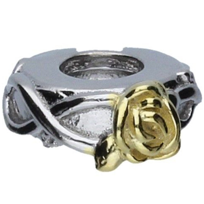 Srebrna zawieszka 925 bead róża pozłacana 2,5g Srebrna zawieszka 925 bead róża pozłacana 2,5g