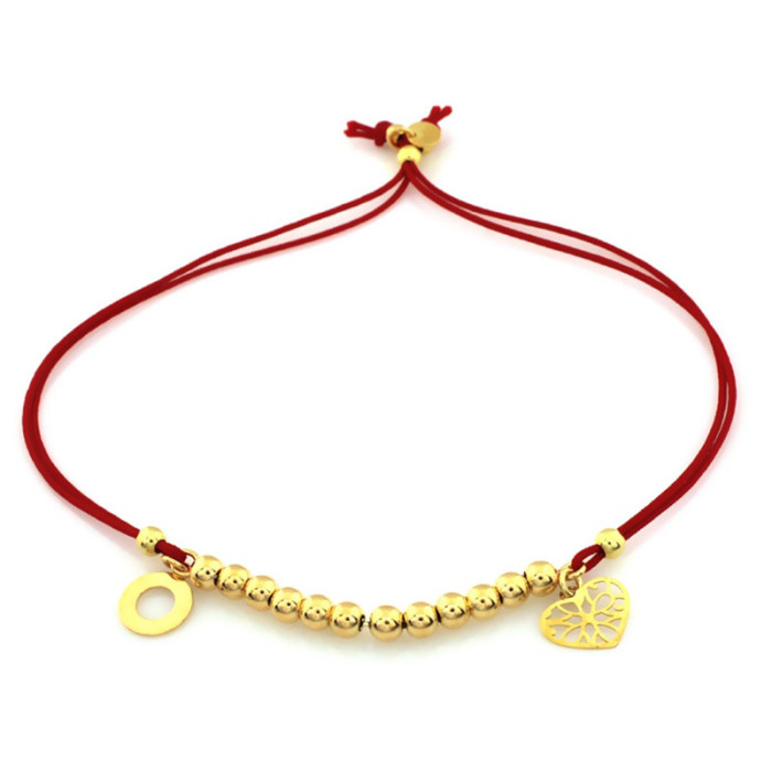 Srebrna bransoletka 925 sznurek ring kółko 2,54 g Srebrna bransoletka 925 sznurek ring kółko 2,54 g