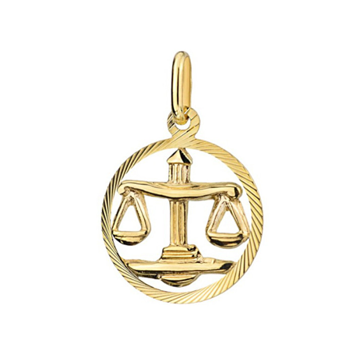 Złota przywieszka 585 ZNAK ZODIAKU WAGA Złota przywieszka 585 ZNAK ZODIAKU WAGA