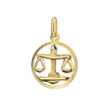 Złota przywieszka 585 ZNAK ZODIAKU WAGA