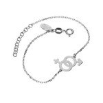 Srebrna bransoletka 925 symbole płci 1,75g s