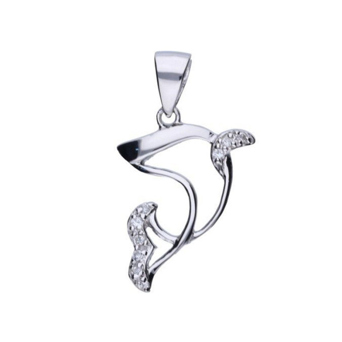 Srebrna przywieszka 925 delfin cyrkonie 1,64g Srebrna przywieszka 925 delfin cyrkonie 1,64g