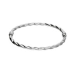 Srebrna bransoletka 925 BANGLE SKRĘANA 11,95g