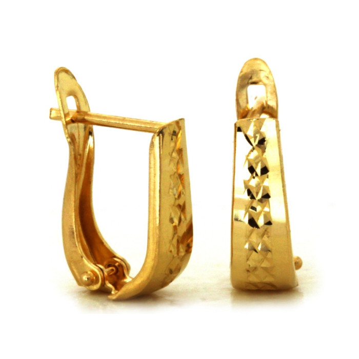 Złote kolczyki 585 eleganckie PRZECIENKI 14kt prezent Złote kolczyki 585 eleganckie PRZECIENKI 14kt prezent