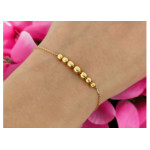 Złota bransoletka 585 elegancka z kuleczkami
