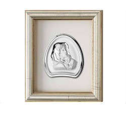 SREBRNY OBRAZ 925 MATKA BOSKA W RAMIE 16,5X14,5 PREZENT