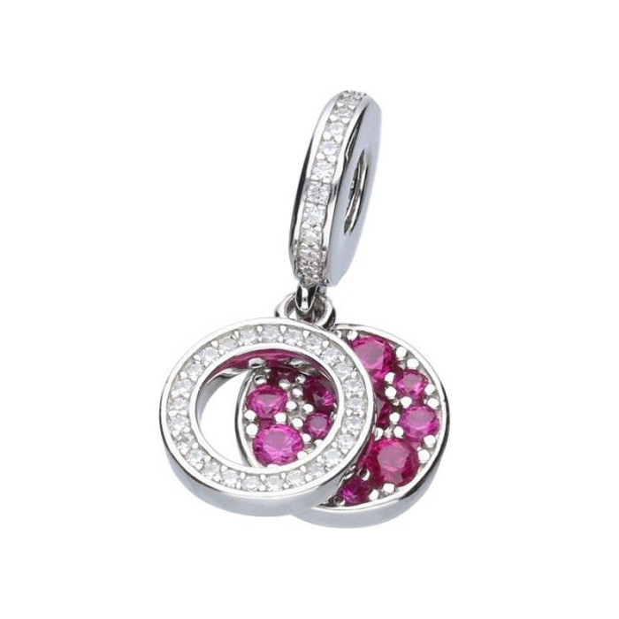 Srebrna zawieszka 925 bead cyrkonie kółko 3,77g Srebrna zawieszka 925 bead cyrkonie kółko 3,77g