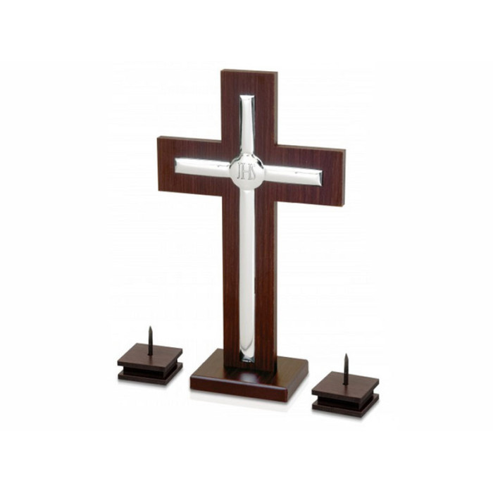 SREBRNA FIGURKA 925 KRZYŻ Z DREWNEM GRAWER KOMUNIA 24,5CM SREBRNA FIGURKA 925 KRZYŻ Z DREWNEM GRAWER KOMUNIA 24,5CM