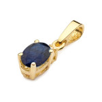 Złota przywieszka 585 elegancka brylant szafir
