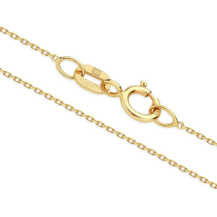 Złoty łańcuszek 333 splot ankier 45cm klasyczny silny model 8kt Złoty łańcuszek 333 splot ankier 45cm klasyczny silny model 8kt