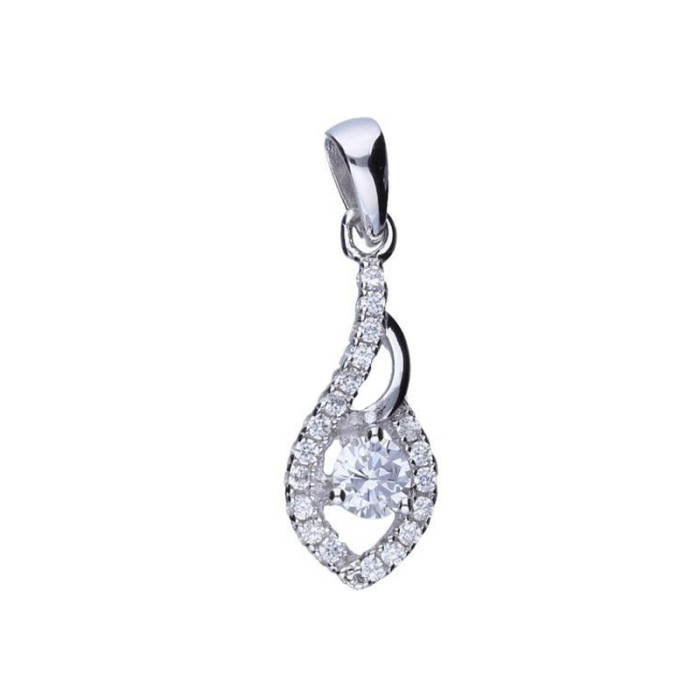 Srebrna zawieszka 925 elegancka z cyrkoniami 1,40g Srebrna zawieszka 925 elegancka z cyrkoniami 1,40g