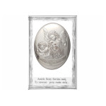 SREBRNY OBRAZ 925 ANIOŁ STRÓŻ W RAMIE 9x13,5cm Z GRAWEREM