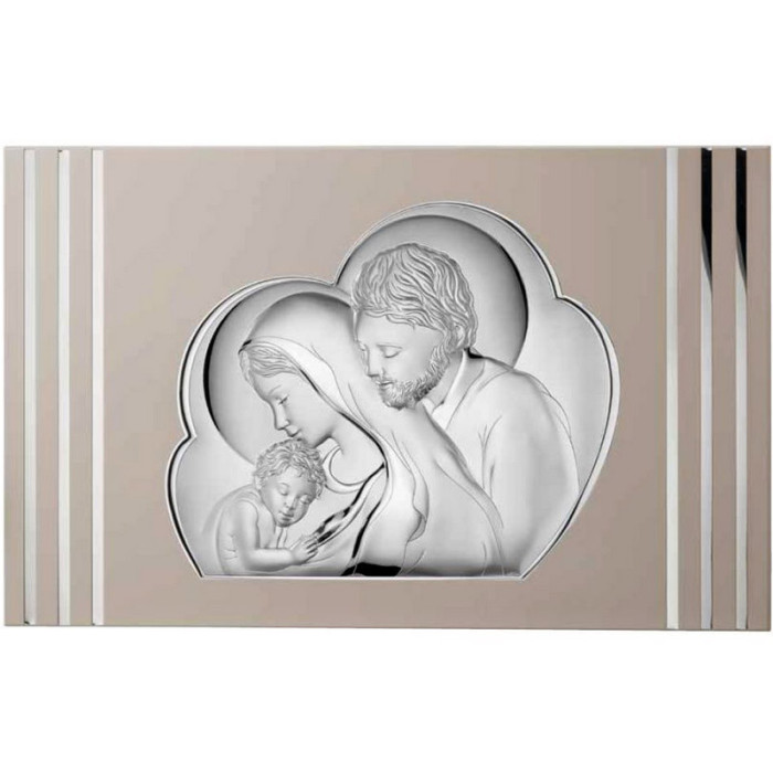 Srebrny obraz Św. Rodzina w nowoczesnej ramce 68x42cm Srebrny obraz Św. Rodzina w nowoczesnej ramce 68x42cm