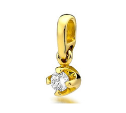 złoty wisiorek diamenty