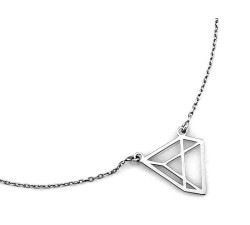 SREBRNY NASZYJNIK 925 CELEBRYTKA ORIGAMI WISIOREK