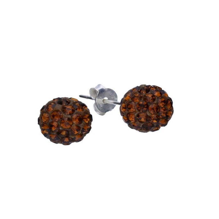 Srebrne kolczyki 925 kuleczki z kryształkami 1,40g Srebrne kolczyki 925 kuleczki z kryształkami 1,40g