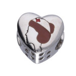 Srebrna zawieszka 925 bead serce pielęgniarka 2,77g