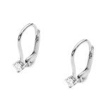 Złote kolczyki 585 z naturalnymi diamentami 1,05 g