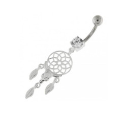 srebrny kolczyk piercing