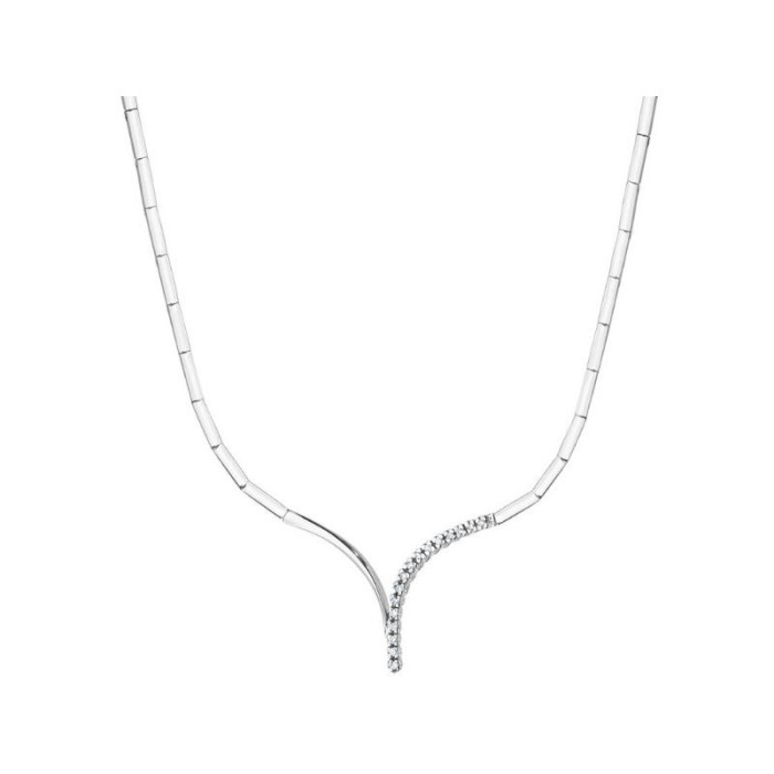 Złoty naszyjnik 585 białe złoto diamenty 12,20 g Złoty naszyjnik 585 białe złoto diamenty 12,20 g