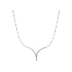 Złoty naszyjnik 585 białe złoto diamenty 12,20 g