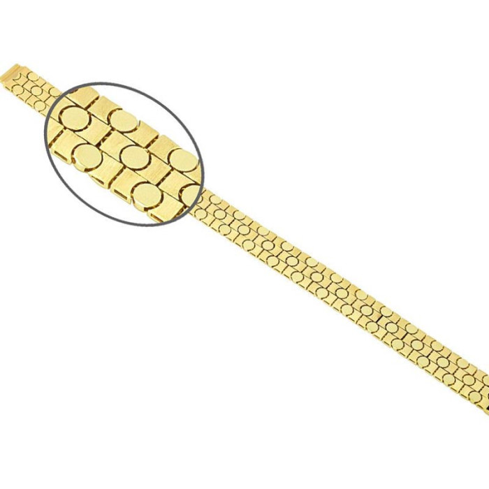 Złota bransoletka 375 TAŚMA KÓŁKA PROSTOKĄTY 18CM 12,08g