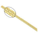 Złota bransoletka 375 TAŚMA KÓŁKA PROSTOKĄTY 18CM 12,08g