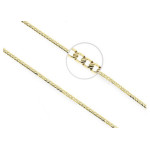 Złoty łańcuszek 585 splot pancerka z nacięciem 60 cm 3,10 g
