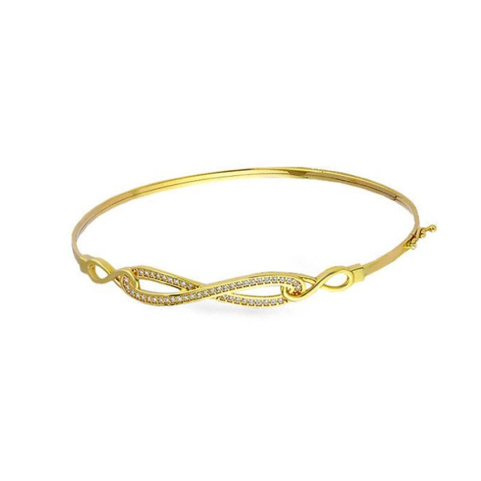Złota bransoletka 375 INFINITY Z CYRKONIAMI 3,76g