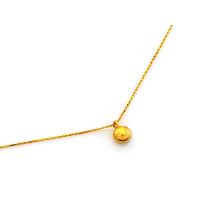 Srebrny pozłacany naszyjnik 925 WISIOREK Z KULECZKĄ 1,97g Srebrny pozłacany naszyjnik 925 WISIOREK Z KULECZKĄ 1,97g