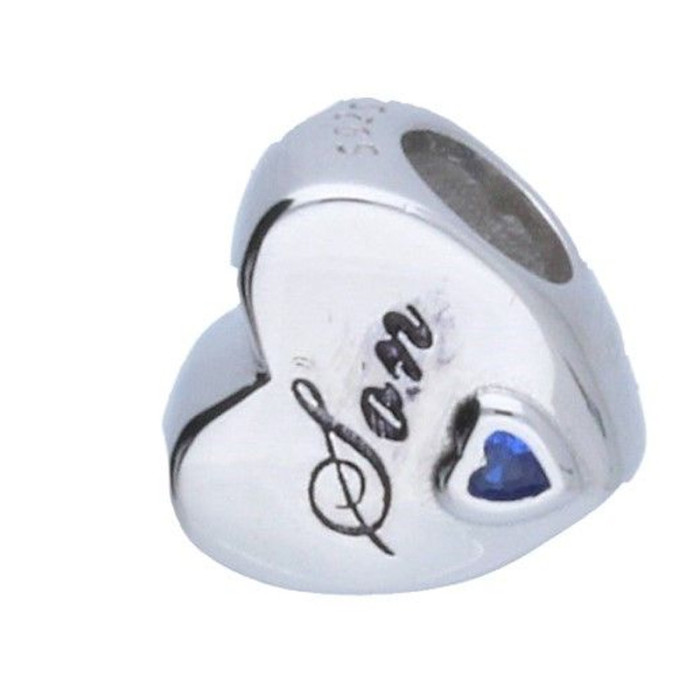 Srebrna zawieszka 925 bead serce napis son 2,47g Srebrna zawieszka 925 bead serce napis son 2,47g