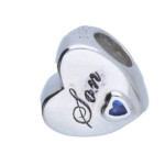 Srebrna zawieszka 925 bead serce napis son 2,47g