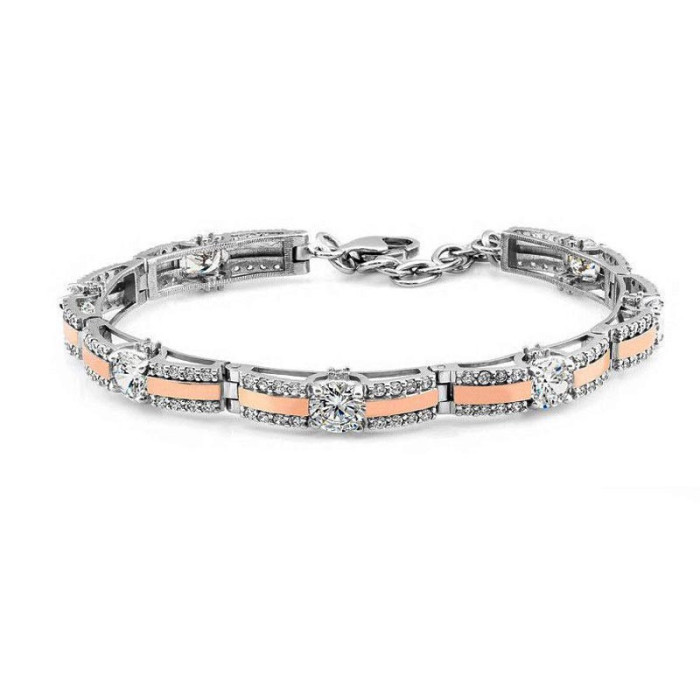 Srebrna bransoletka 925 ELEGANCKA ZE ZŁOTYMI BLASZKAMI 15,98g Srebrna bransoletka 925 ELEGANCKA ZE ZŁOTYMI BLASZKAMI 15,98g