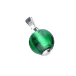 Srebrna zawieszka 925 zielona kuleczka 1,37g