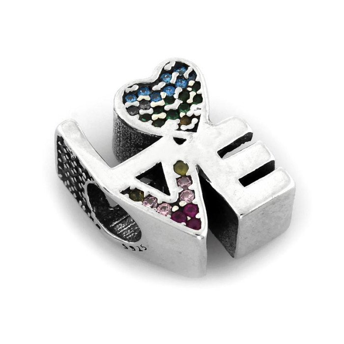 Srebrna zawieszka 925 NAPIS LOVE CYRKONIE 3,42g Srebrna zawieszka 925 NAPIS LOVE CYRKONIE 3,42g