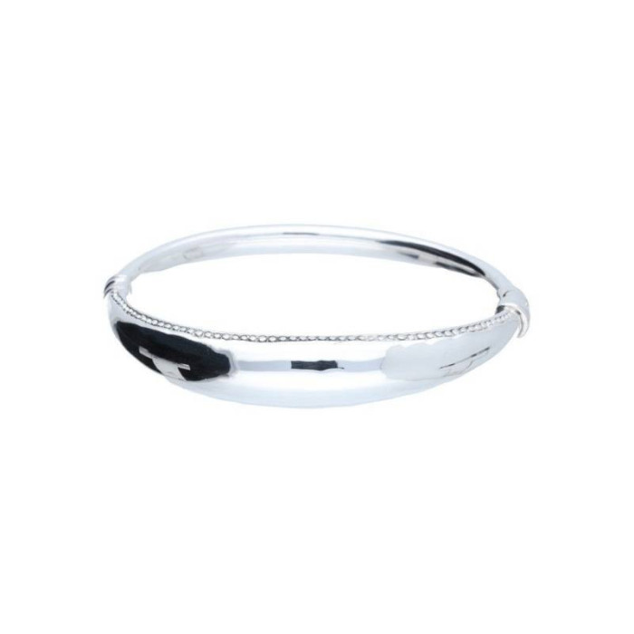 Srebrna bransoletka 925 bangle gładkie