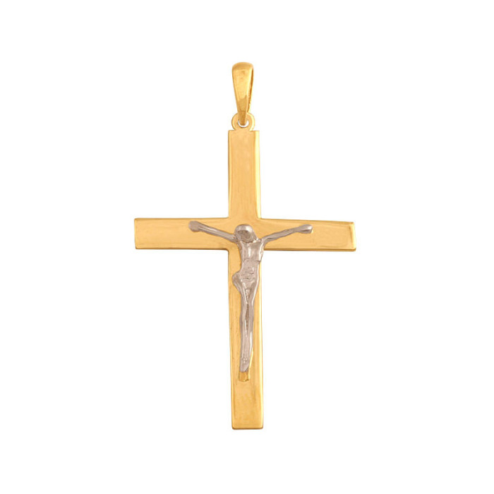 ZŁOTA ZAWIESZKA KRZYŻ 585 JEZUS CHRYSTUS Z BIAŁEGO ZŁOTA ZŁOTA ZAWIESZKA KRZYŻ 585 JEZUS CHRYSTUS Z BIAŁEGO ZŁOTA