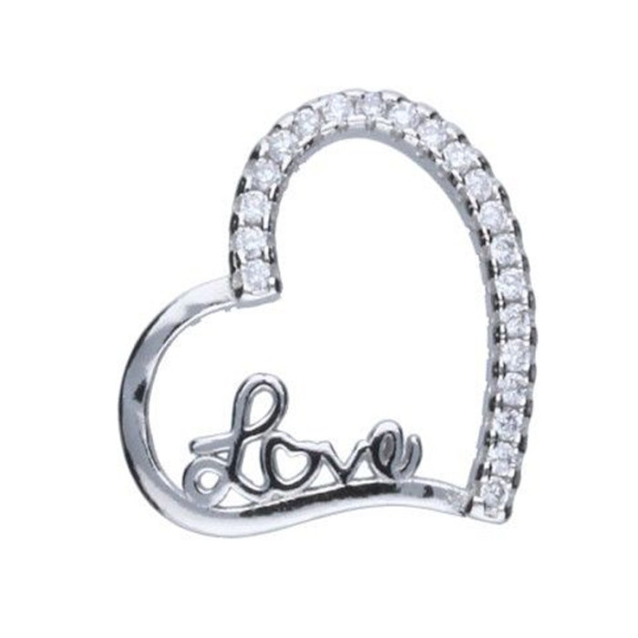 Srebrna przywieszka 925 serce napis love Srebrna przywieszka 925 serce napis love