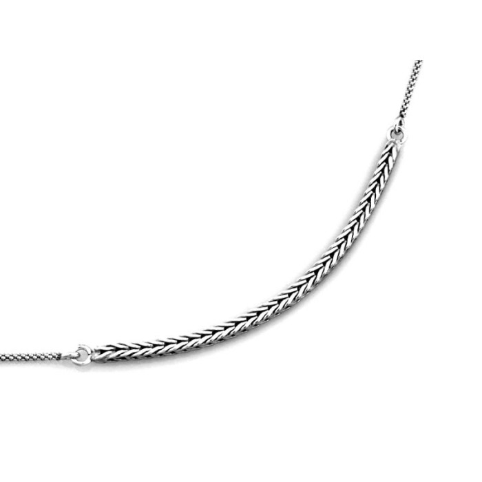 Srebrny naszyjnik 925 WSTAWKA LISI OGON 4,73g Srebrny naszyjnik 925 WSTAWKA LISI OGON 4,73g
