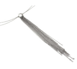 Srebrny naszyjnik 925 długi wisiorek łańcuszki 6,34 g