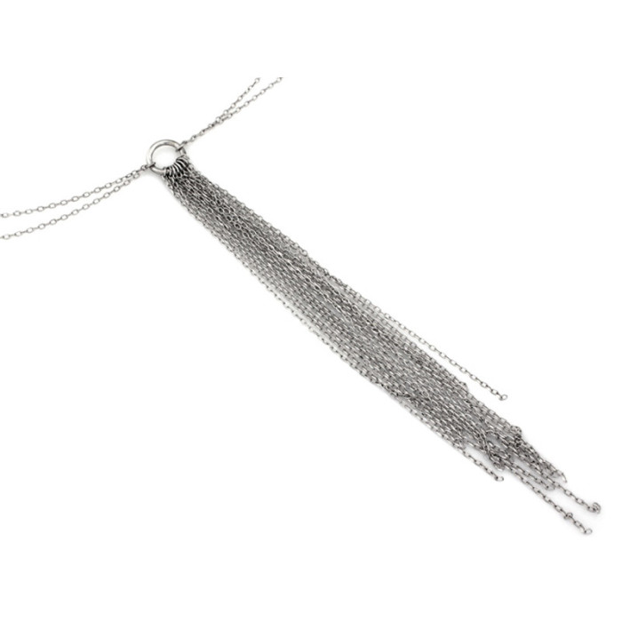 Srebrny naszyjnik 925 długi wisiorek łańcuszki 6,34 g Srebrny naszyjnik 925 długi wisiorek łańcuszki 6,34 g