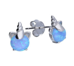 kolczyki srebro opal