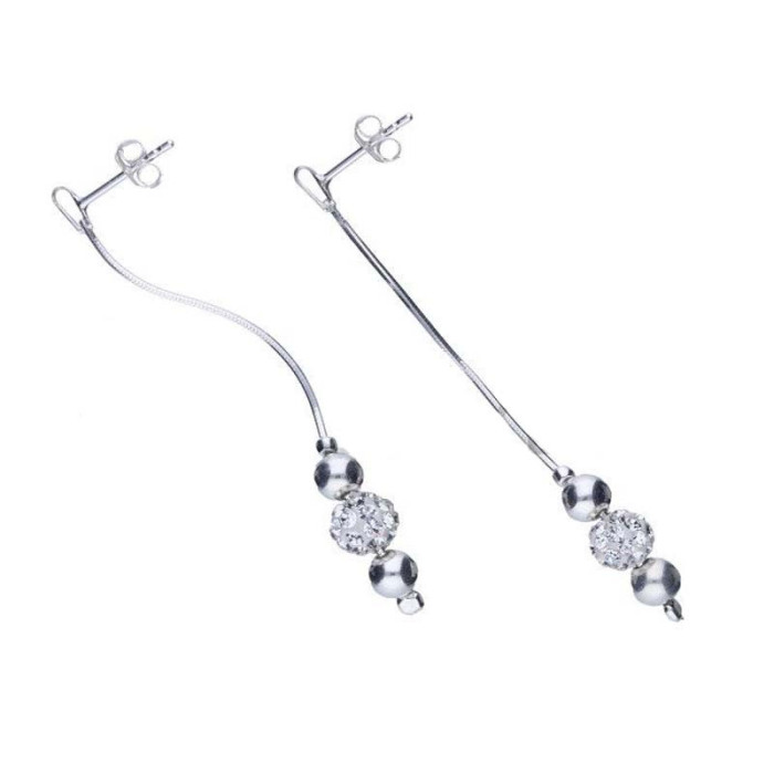 Srebrne kolczyki 925 długie z kuleczkami 2,10g Srebrne kolczyki 925 długie z kuleczkami 2,10g