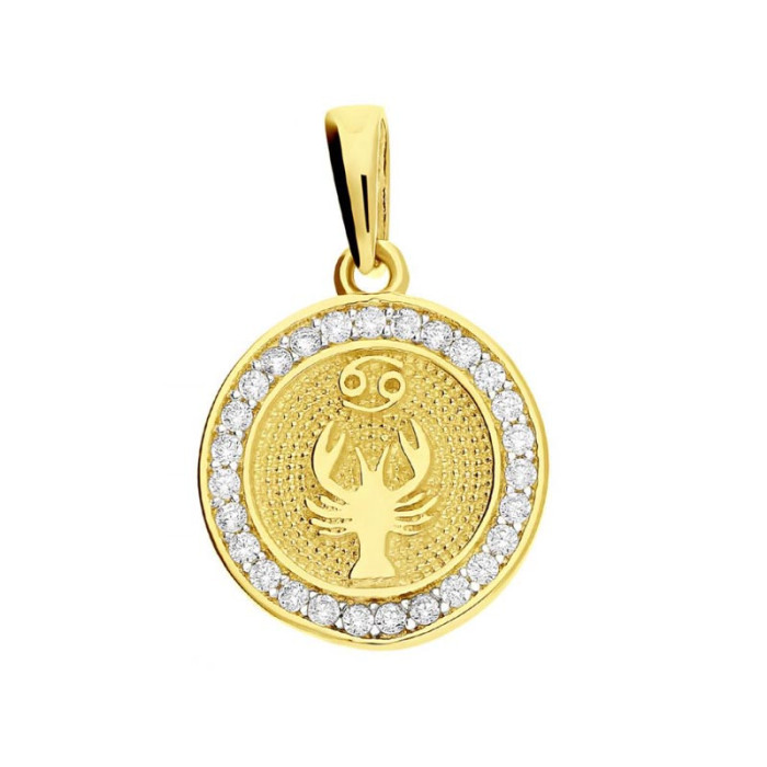 Złota przywieszka 375 ZNAK ZODIAKU BLIŹNIĘTA Z CYRKONIAMI 1,06g Złota przywieszka 375 ZNAK ZODIAKU BLIŹNIĘTA Z CYRKONIAMI 1,06g