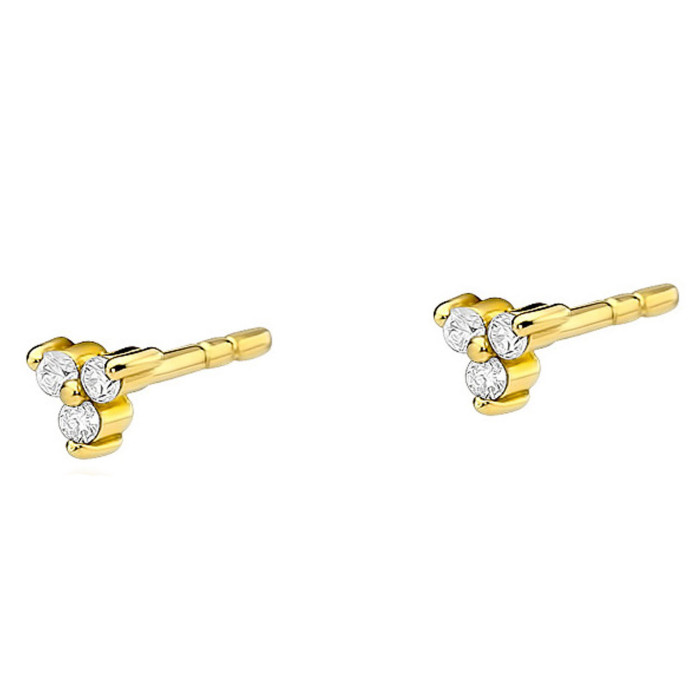 Złote kolczyki 585 z diamentami wkrętki 0,09ct Złote kolczyki 585 z diamentami wkrętki 0,09ct