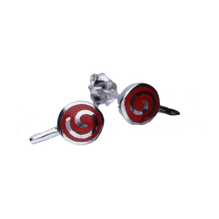 Srebrne kolczyki 925 czerwone lizaki 0,75g Srebrne kolczyki 925 czerwone lizaki 0,75g